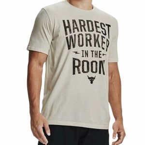 UNDER ARMOUR Men’s Medium Project Rock Hardest Worker In The Room T-Shirt
